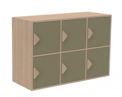 meuble 6 casiers avec portes horizontal K'briol